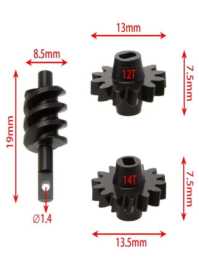 MEUS Racing Differential Helical Gears Set for MEUS SCX24 Isokinetic 3-Section CVD Front Axle (2-14T) - Image 2