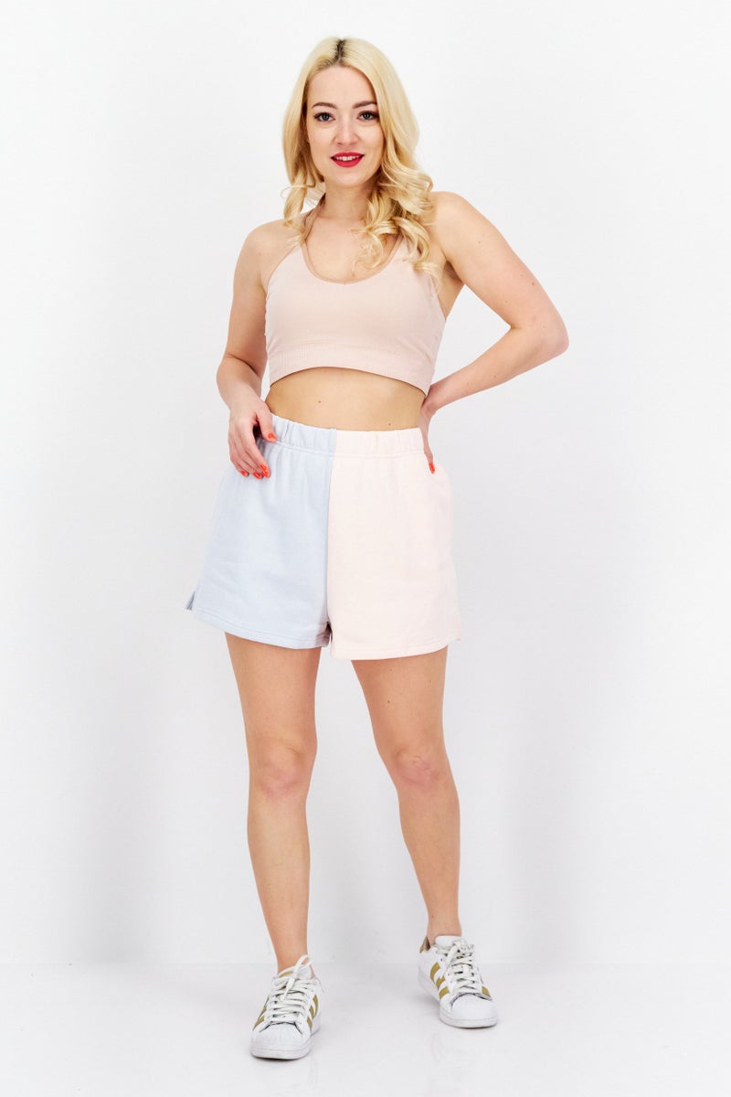 rvca Women Two Tone Basic Shorts, Pink - Image 4