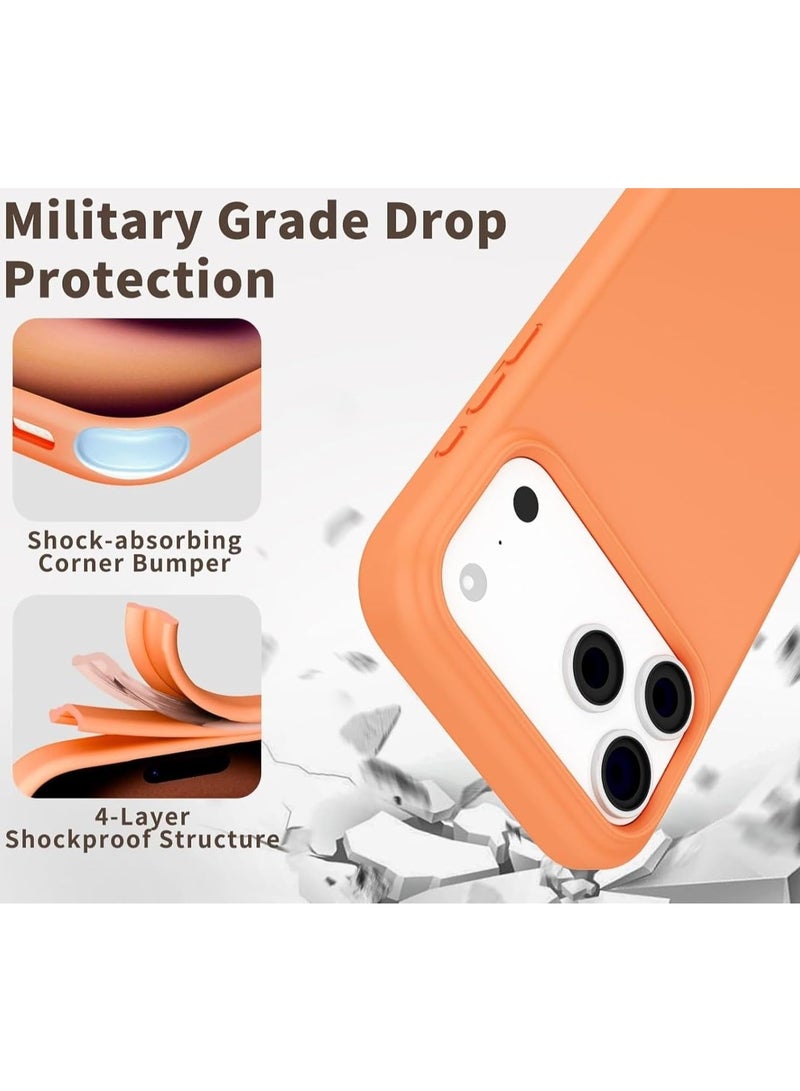 TWEGGON Liquid Silicone Case for iPhone 17 Pro Max 6.9" Orange - Image 5