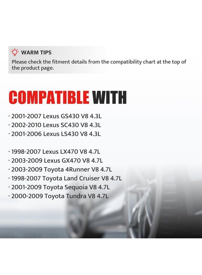 NPAUTO استبدال حزمة ملف الإشعال لـ V8 4.3 4.7 تويوتا تندرا، سيكويا، لاند كروزر، 4Runner، لكزس GX470 LX470 LX570 LS430 GS430 SC430 2001 2002 2003 2004 2005 2006 2007 2008 2009، UF230، عبوة من 8 - Image 3