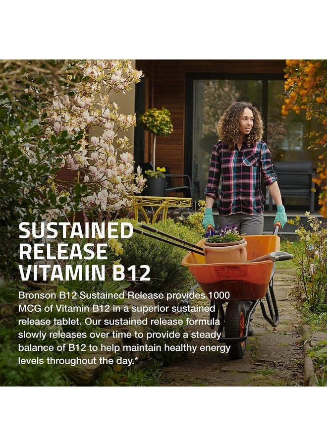 Bronson Vitamin B12 1000 mcg Sustained Release Premium Non GMO Tablets Supports Nervous System, Healthy Brain Function and Energy Production, 180 Tablets - Image 4