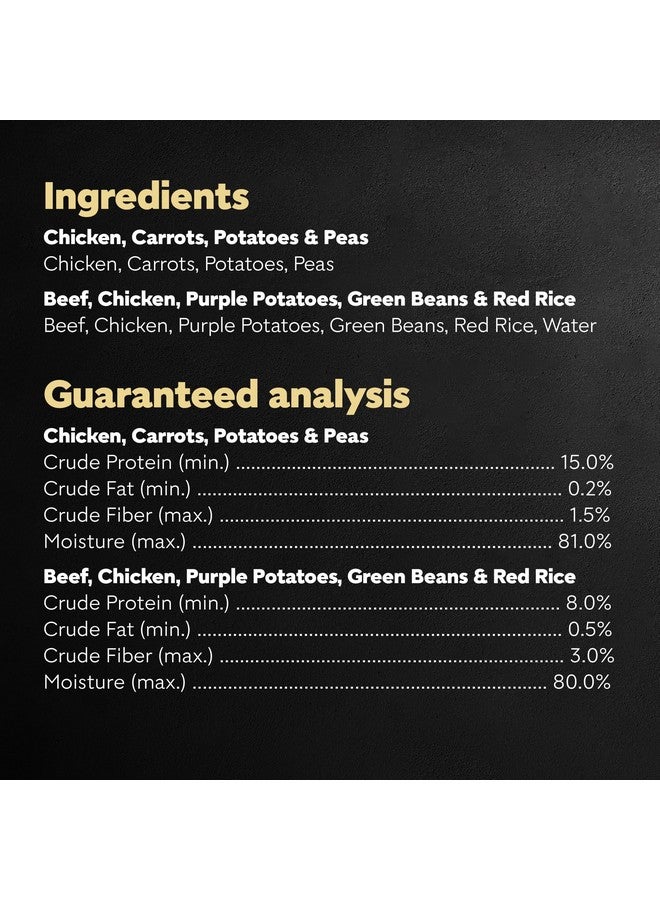 CESAR SIMPLY CRAFTED Adult Wet Dog Food Meal Topper Variety Pack, Chicken, Carrots, Potatoes & Peas and Beef, Chicken, Purple Potatoes, Green Beans & Red Rice, 8 Count (Pack of 2) - Image 3