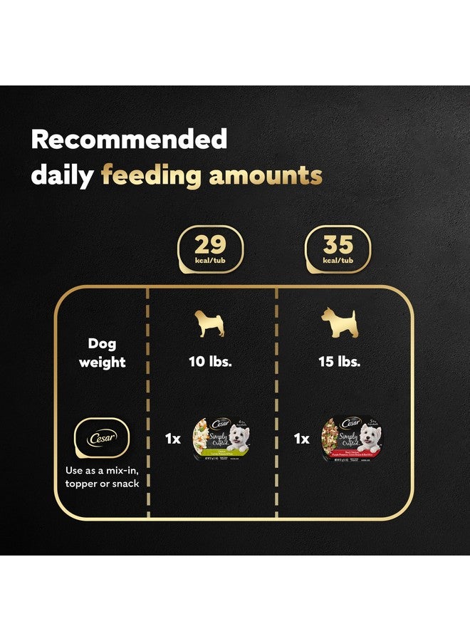 CESAR SIMPLY CRAFTED Adult Wet Dog Food Meal Topper Variety Pack, Chicken, Carrots, Potatoes & Peas and Beef, Chicken, Purple Potatoes, Green Beans & Red Rice, 8 Count (Pack of 2) - Image 5