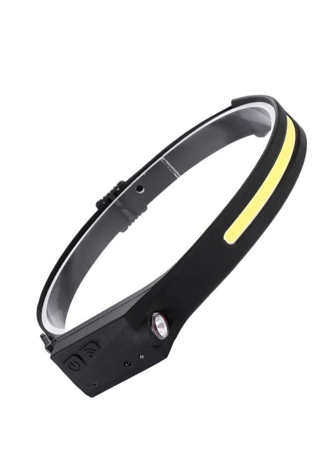 ELTRAZONE LED Headlamp Sensor Headlight with Built-in Battery – USB Rechargeable Flashlight Head Lamp Torch with 5 Lighting Modes – Hands-Free Work Light for Cycling, Running, Camping, Hiking, Reading, and Fishing - Image 1