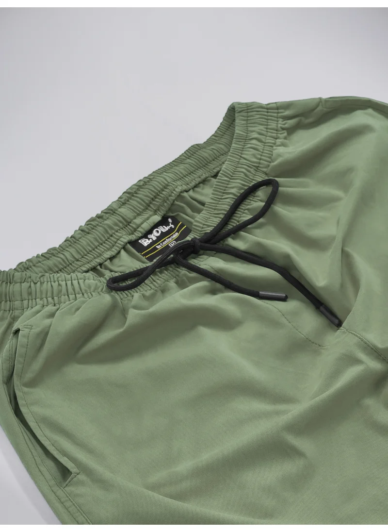 Beyoung Sage Green Cotton Cargo Joggers