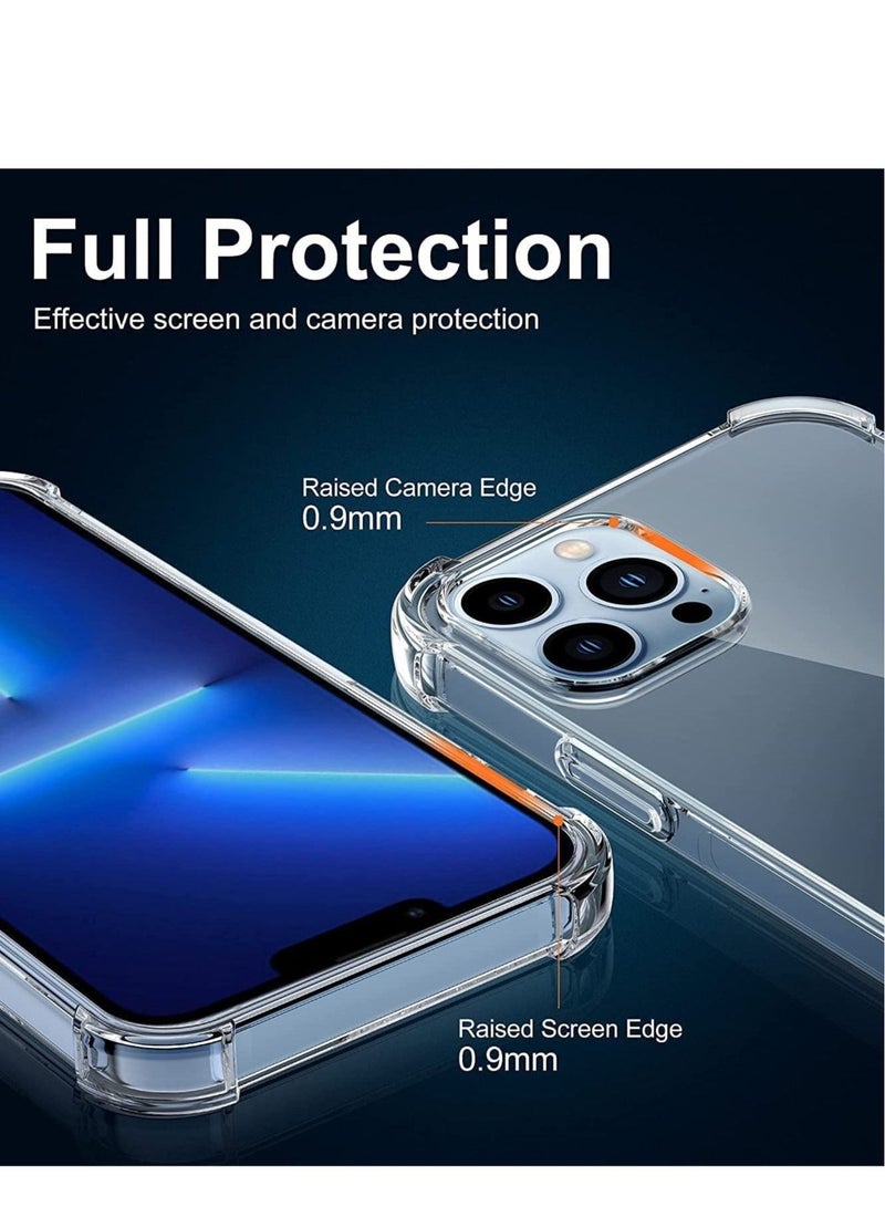 متوافق مع جراب iPhone 14 Pro الشفاف ، [واقي شاشة مدمج] غلاف صلب لحماية الجسم بالكامل + غطاء صلب مقاوم للصدمات من مادة TPU الناعمة لهاتف iPhone 14 Pro (شفاف) - Image 4