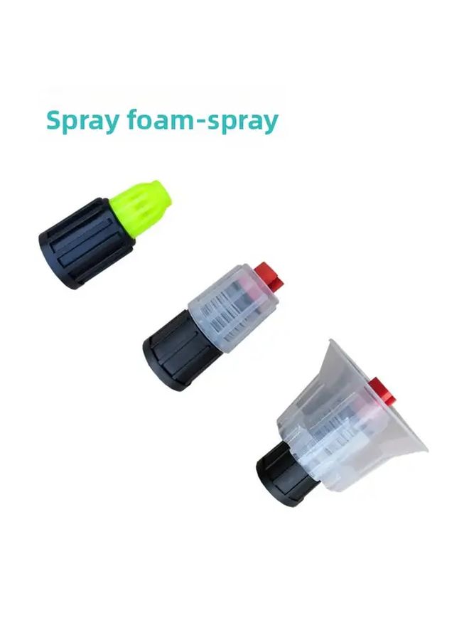 Car Wash Foam Sprayer Watering Can Nozzle with 2 Black And Green Nozzles Portable Car Cleaning Tool Set - Image 1