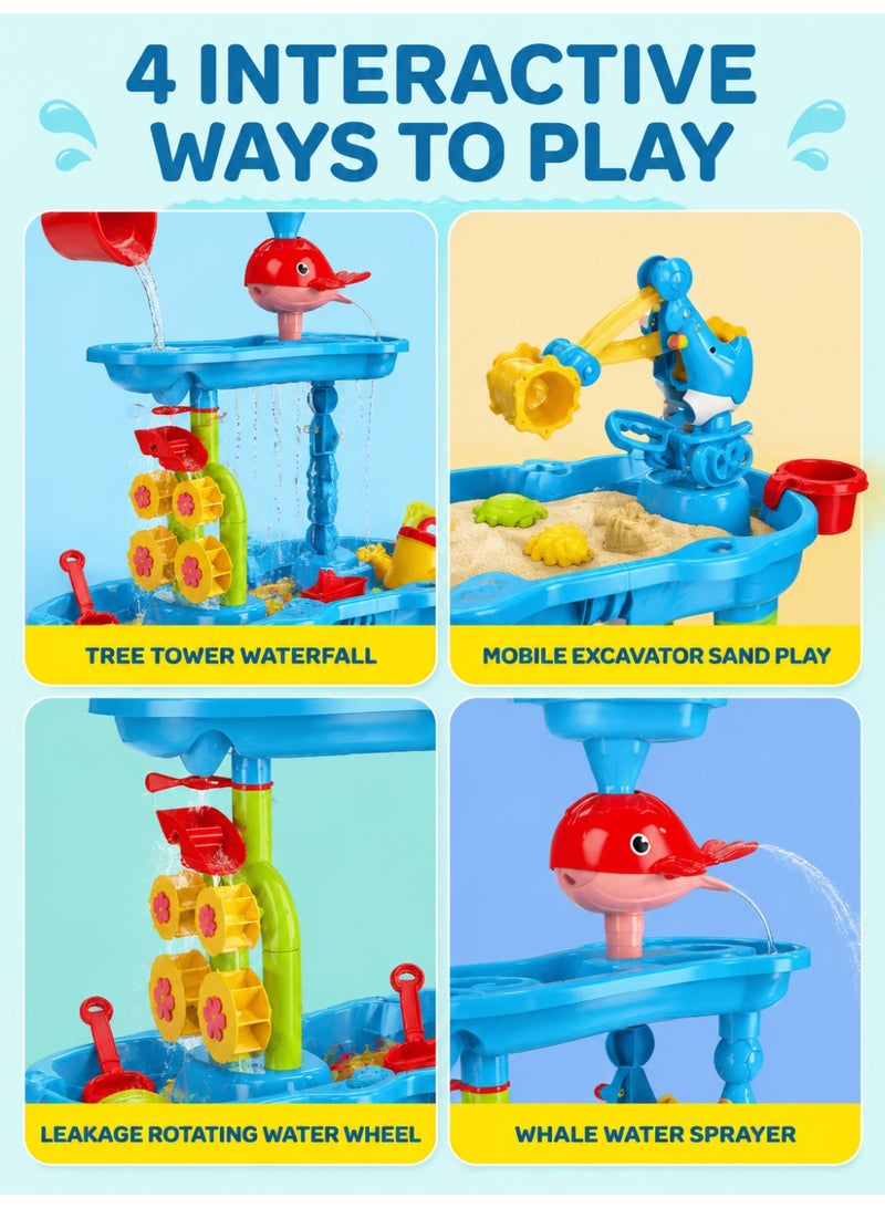 Joudiplay Outdoor Large Toy Table Water Play Beach Toy Table Indoor Multifunctional Toy Table - Image 3