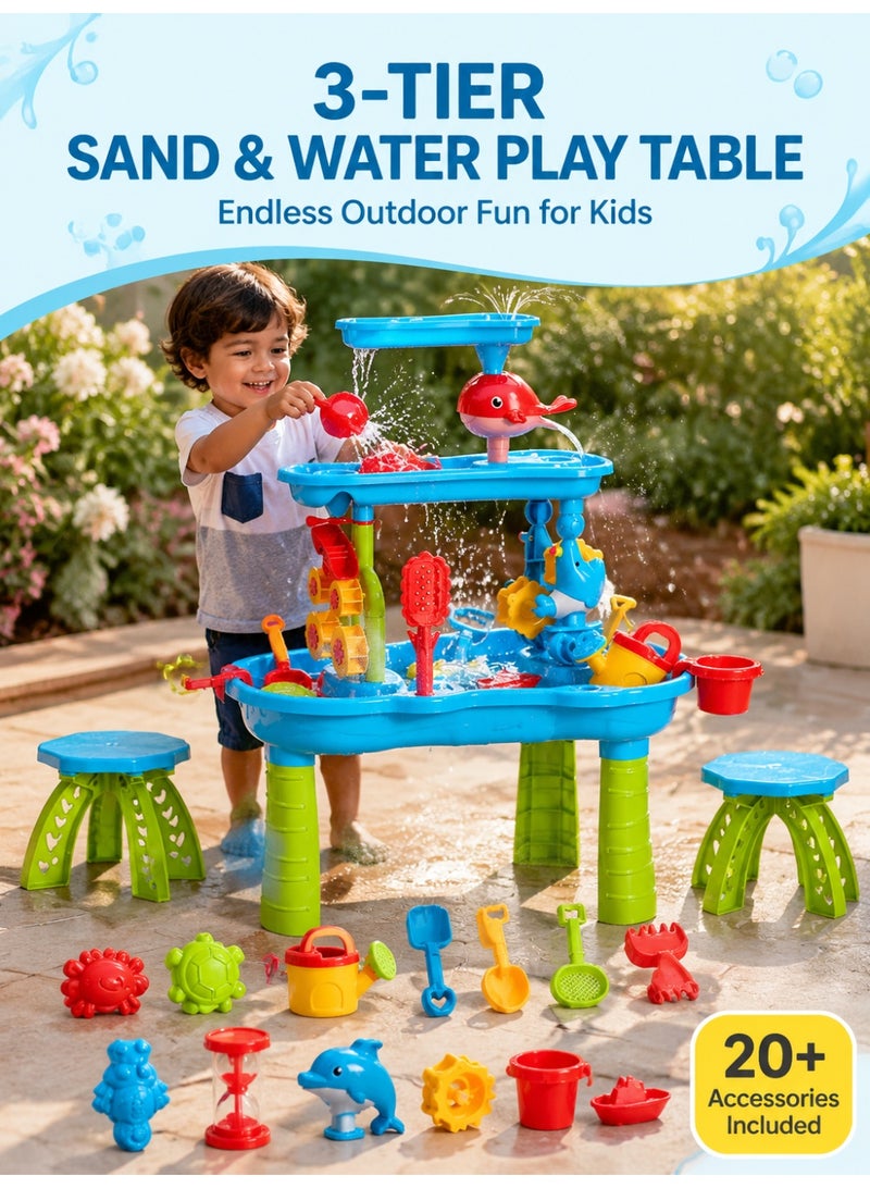 Joudiplay Outdoor Large Toy Table Water Play Beach Toy Table Indoor Multifunctional Toy Table - Image 1