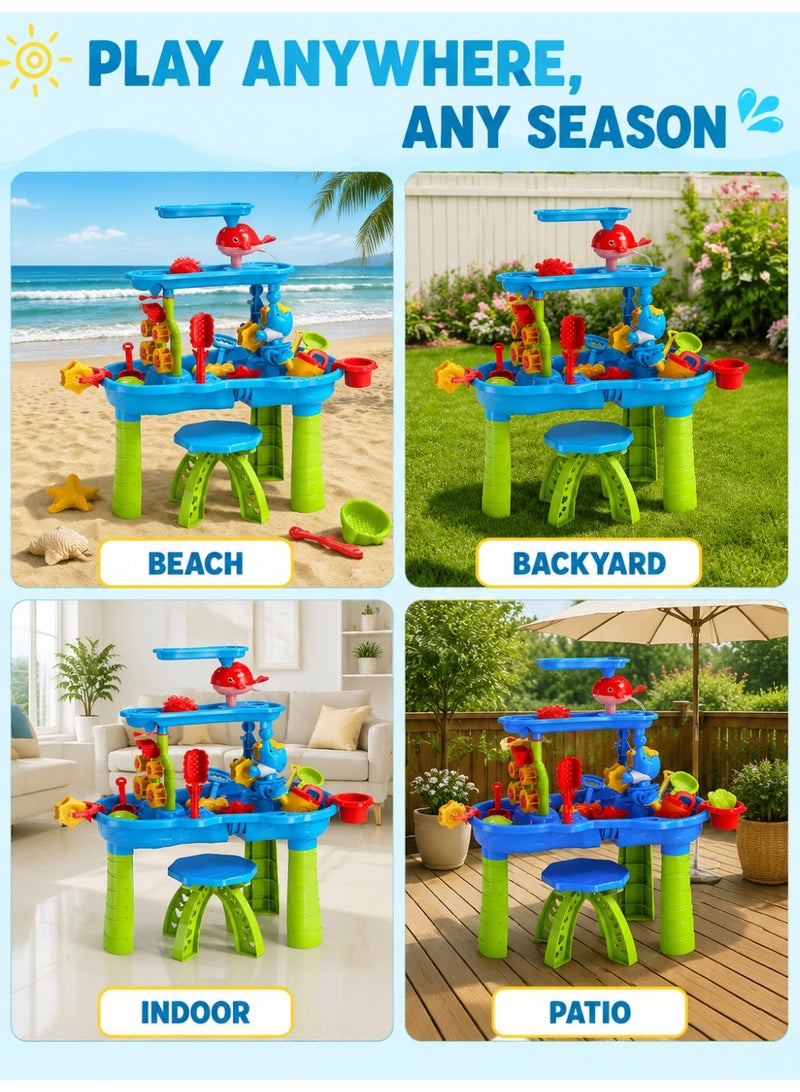Joudiplay Outdoor Large Toy Table Water Play Beach Toy Table Indoor Multifunctional Toy Table - Image 5