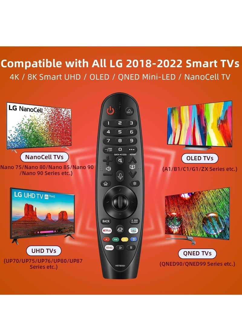 PopZa LG Remote for LG Smart TV from 2019-2022. for Magic LG TV Remote Replacement MR20GA with Voice and Pointer Function. for LG WebOS ThinQ AI UHD OLED 4K Models. 2-Year Full Warranty with Battery - Image 3