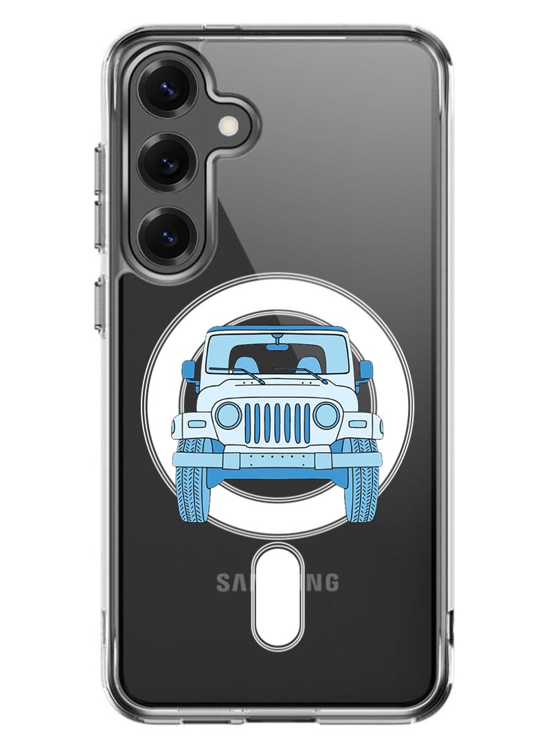 Theodor Magnetic Case for Samsung Galaxy S25 6.2-inch Compatible with MagSafe Wireless Charging, Shockproof Phone Bumper Cover Jeep - Image 1