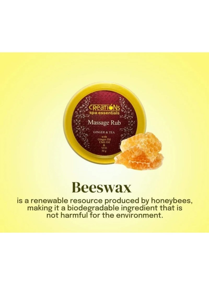 creation Massage Rub Spa Essentials Ginger & Tea ,50g - Image 2