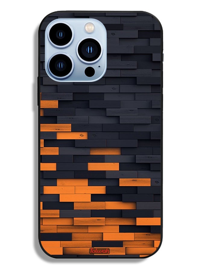 Tolwak Apple iPhone 13 Pro Protective Case Wooden Wall - Image 2