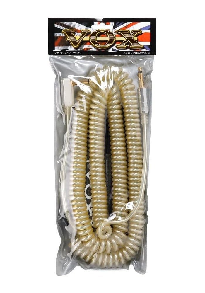 Vox VCC090SL 9m Vintage Coiled Cable with Mesh Carry Bag - Silver - Image 2