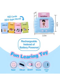 maffick Bilingual Arabic English Learning Cards Machine ,112 Talking Flash Cards Learning Toys ,Sensory Toys for  Children with 224 Words, Preschool Montessori Toys and Birthday Gift for Kids Ages 2-6  - Image 5