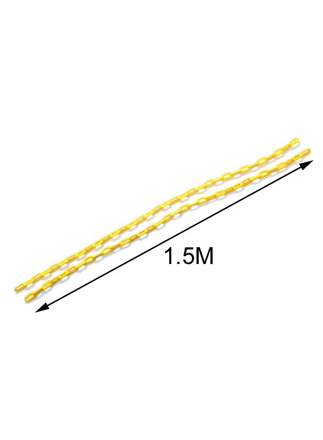JSAITOYS 2 Pieces 1.5M Yellow Plastic Coated Swing Chain For Outdoor And Indoor - Image 1