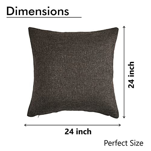 Yellow Weaves Jute Texture Cushion Covers, 24 X 24 Inches, Multicolour, Set of 5-250 TC - Image 2