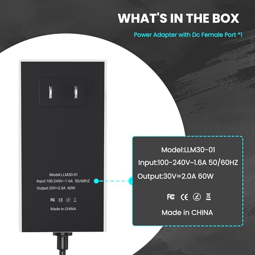 Terapaton Starlink Mini Charger 60W AC Adapter - 30V 2A Output Charging Wall Plug, Compact Replacement Power Supply for Starlink Mini (Cable Not Included) - Image 4