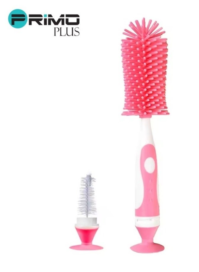 بريمو بلس فرشاة من السيليكون لتنظيف زجاجات الرضاعة 2 في 1 - Image 1