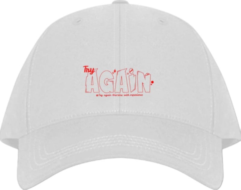 Try Again Planets unisex baseball cap White