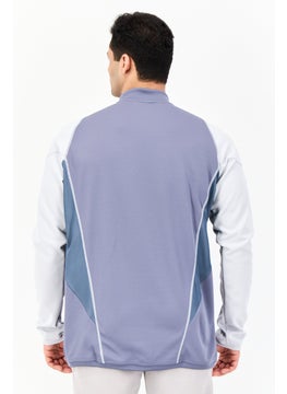 Adidas Men Sportswear Fit Long Sleeve Outdoor Jacket Shirt, Grey  - Image 3