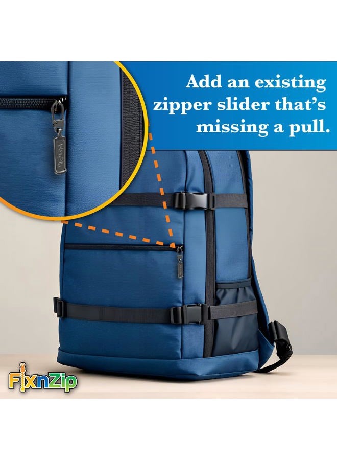 FixnZip Replacement Zipper Pull (4 Pack) (Black Nickel, Medium Large) - Image 5