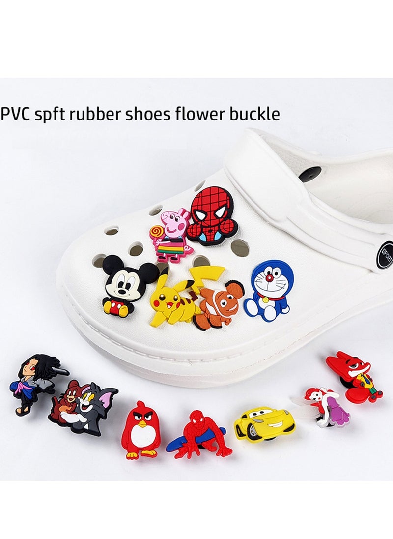 Excefore Crocs Shoes Decoration, Shoe Decoration Charms, Anime Multiple Styles, Mixed PVC Shoe Charms for Shoes Silicone Wristbands for Hole Hole Shoe Buckle Party Gift for Kids and Teens Girls 100 Pcs  - Image 5