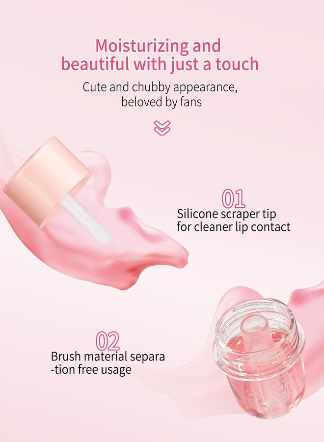 Gege Bear Jelly Lip Mask | Hydrating Lips Treatment with Silicone Scraper Applicator | Moisturizing Care for Dry & Chapped Lips | Water-Light Glossy Finish | Cute Shades Sweetheart Peach & Sautéed Grape | Cute Korean Style Aesthetic Lip Balm For Women & Girls (01#Sweetheart Peach, 7g) - Image 5
