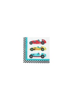 Merrilulu Vintage Race Car Napkins 24 Ct ; Kids Race Car Themed Party Tableware  - Image 1