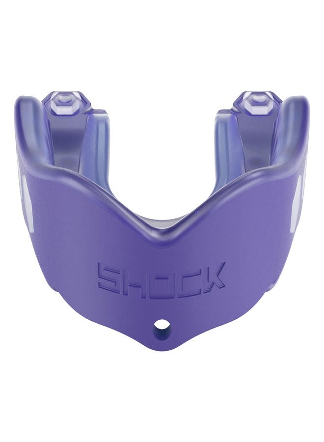شوك دكتور واقي فم Shock Doctor للرياضات المختلفة: الهوكي، اللاكروس، البيسبول، والمصارعة. يوفر حماية فائقة بتقنية Gel Max، ومقاسات مخصصة. واقي فم لكرة القدم الأمريكية مزود بحزام، متوفر للبالغين والشباب. - Image 1