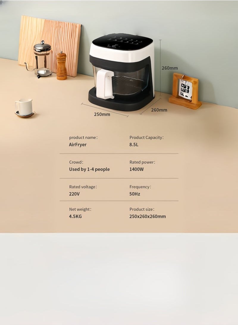High quality air fryer with precise temperature control 8.5L maximum capacity air fryer oven - Image 4