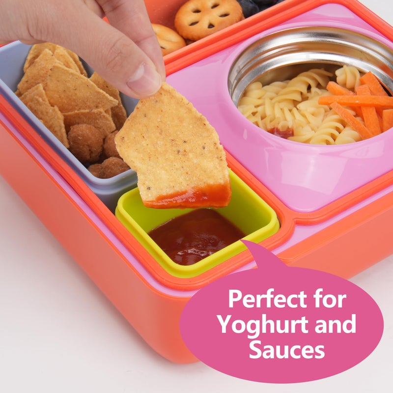 Viotiin Silicone Dips Containers Compatible with OmieBox, 4 Pack Salad Dressing Container To Go for Most Bento Lunch Box, Small Snack Condiment Container with Lids for kids - Image 4