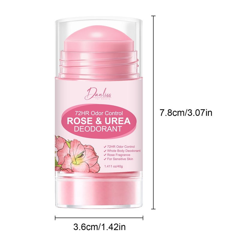 Danliss Rose Urea Antiperspirant Roll-On Deodorant 40g, 72-hour odor control, suitable for all skin types, especially sensitive skin - Image 5