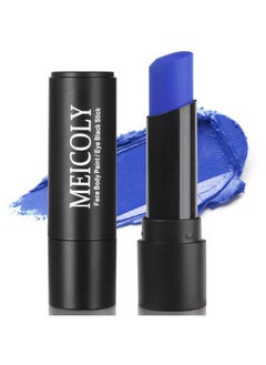 MEICOLY MEICOLY Royal Blue Eye Black Stick,Eye Black Baseball/Softball/Football/Lacrosse,Waterproof and Sweatproof Eyeblack,Blue Face Body Paint Stick for Halloween SFX Avatar Smurf Mystique SFX Makeup 