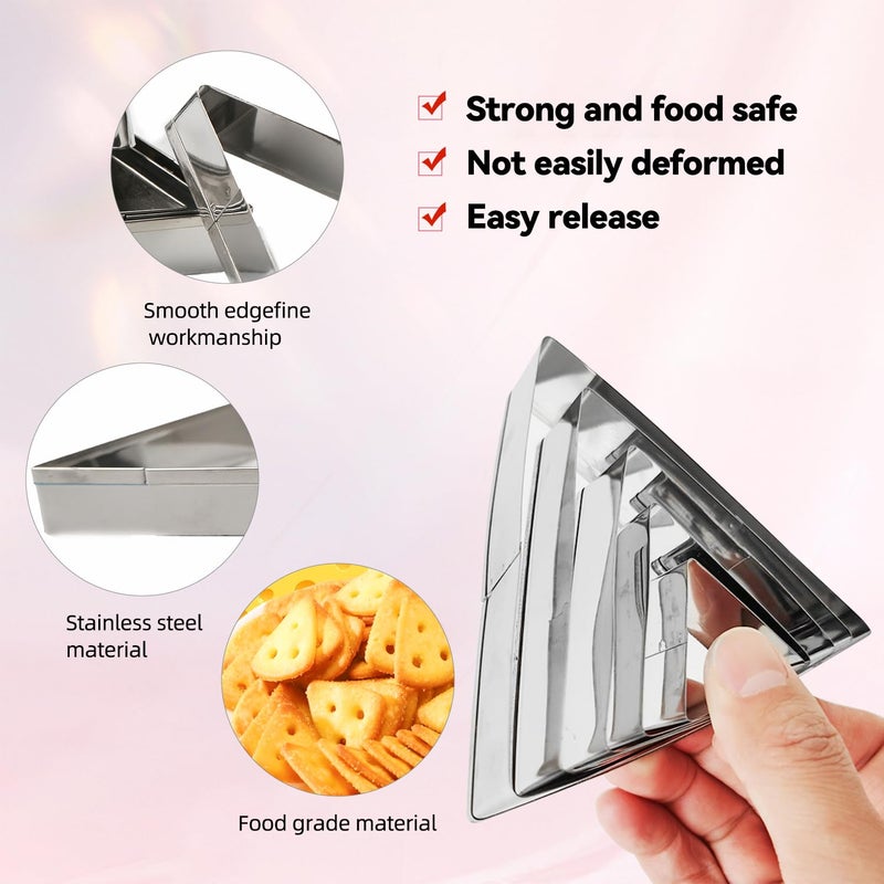 SK Triangle Shape Cookie Cutter Set  Stainless Steel  5-Piece  Small(2.7in) - Image 3