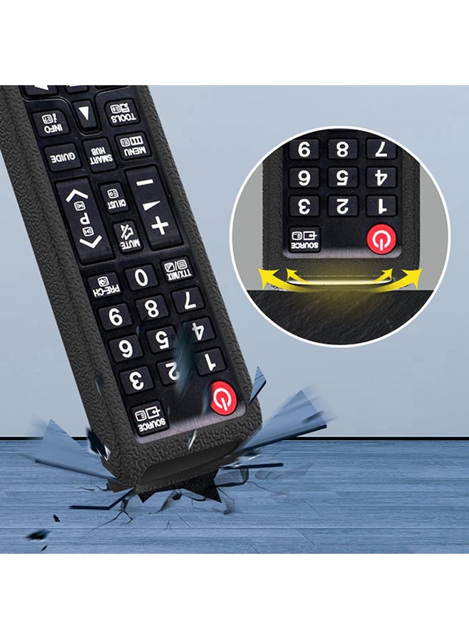 O Ozone Remote case for Samsung TV Controller Silicone Remote Cover for Samsung Remote Control Smart TV Remote Skin Sleeve- Black  - Image 5