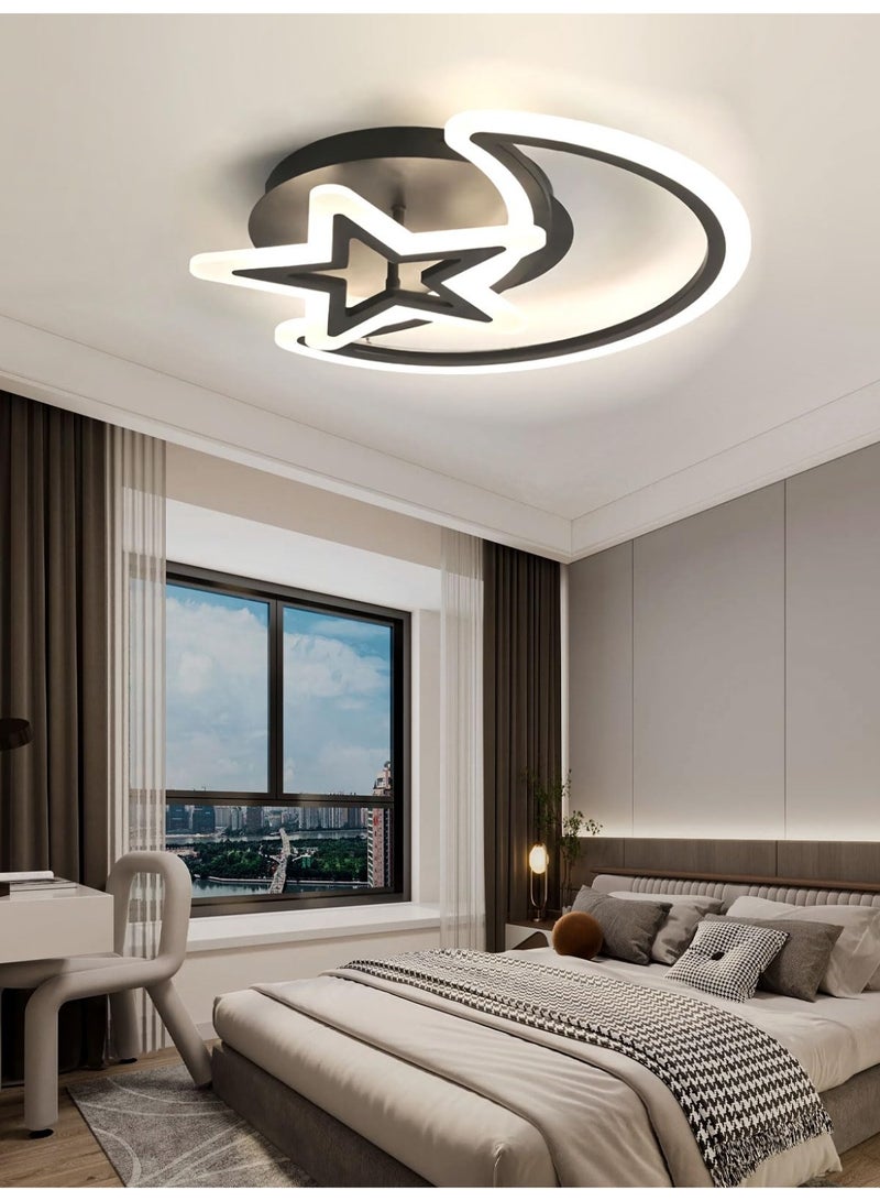 WALALLA Modern LED Moon Ceiling Light Three-color Dimmable Compatible with Living Room Dining Room Hall Bedroom Dimming Ceiling Chandelier Indoor Decor Lighting Fixture List,for Kitchen Island 3000-6000K - Image 3