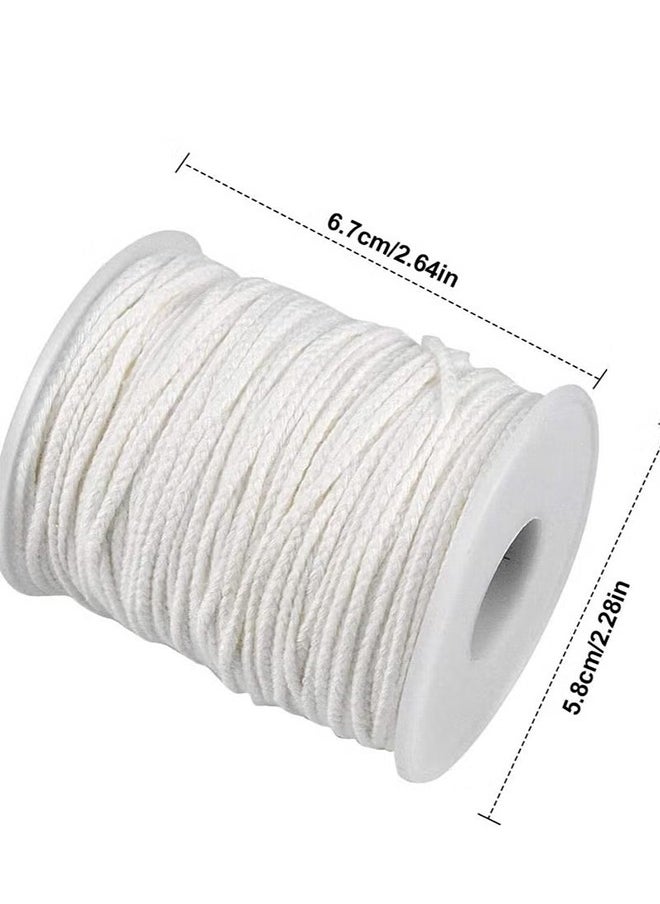 HY Candle Wick, 24 Ply Braided Cotton Wick Core Making Kit Line Universal Spool Natural Material Handmade Supplies for DIY, 2 Rolls, total 400 feet  - Image 2