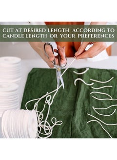 HY Candle Wick, 24 Ply Braided Cotton Wick Core Making Kit Line Universal Spool Natural Material Handmade Supplies for DIY, 2 Rolls, total 400 feet  - Image 5