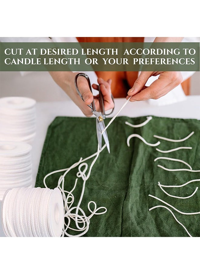 HY Candle Wick, 24 Ply Braided Cotton Wick Core Making Kit Line Universal Spool Natural Material Handmade Supplies for DIY, 2 Rolls, total 400 feet  - Image 5