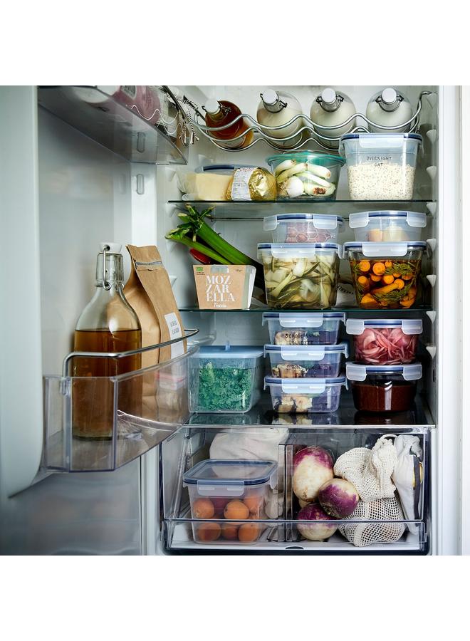 زبون علبة طعام مع غطاء، مربعة/بلاستيك، 1.4 لتر - Image 3