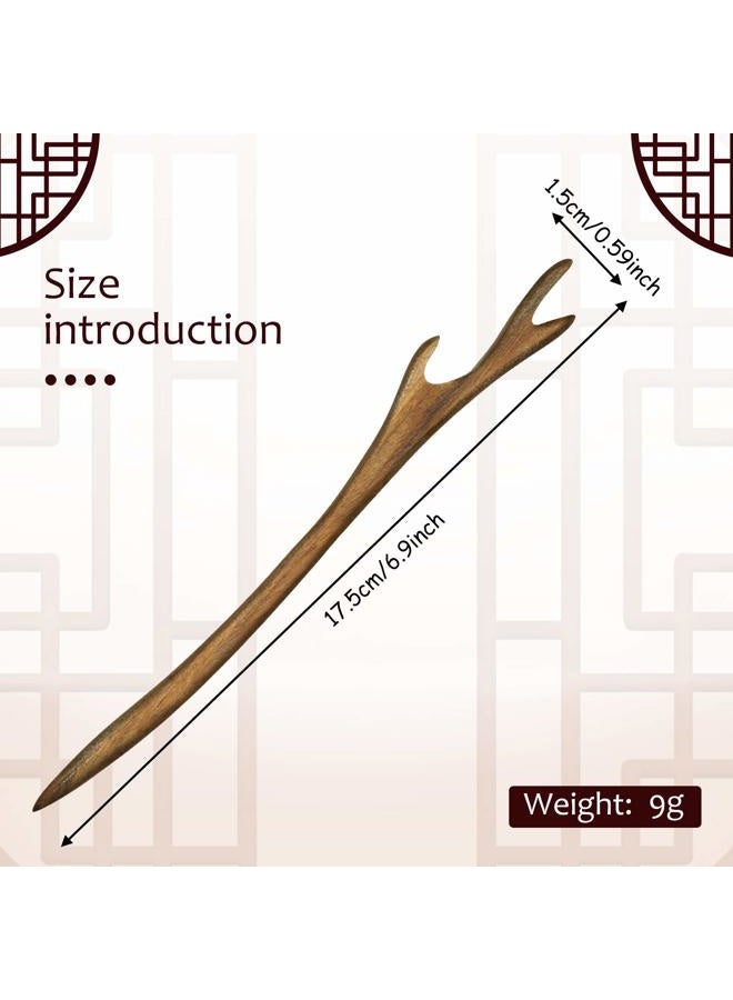 Chuangdi 8 Pieces Wooden Hair Sticks Japanese Hair Chopstick for Women Bun Maker, Chinese Chopstick Hair Pins for Women Long Hair Handmade Chignon Maker Hair Accessories () - Image 2
