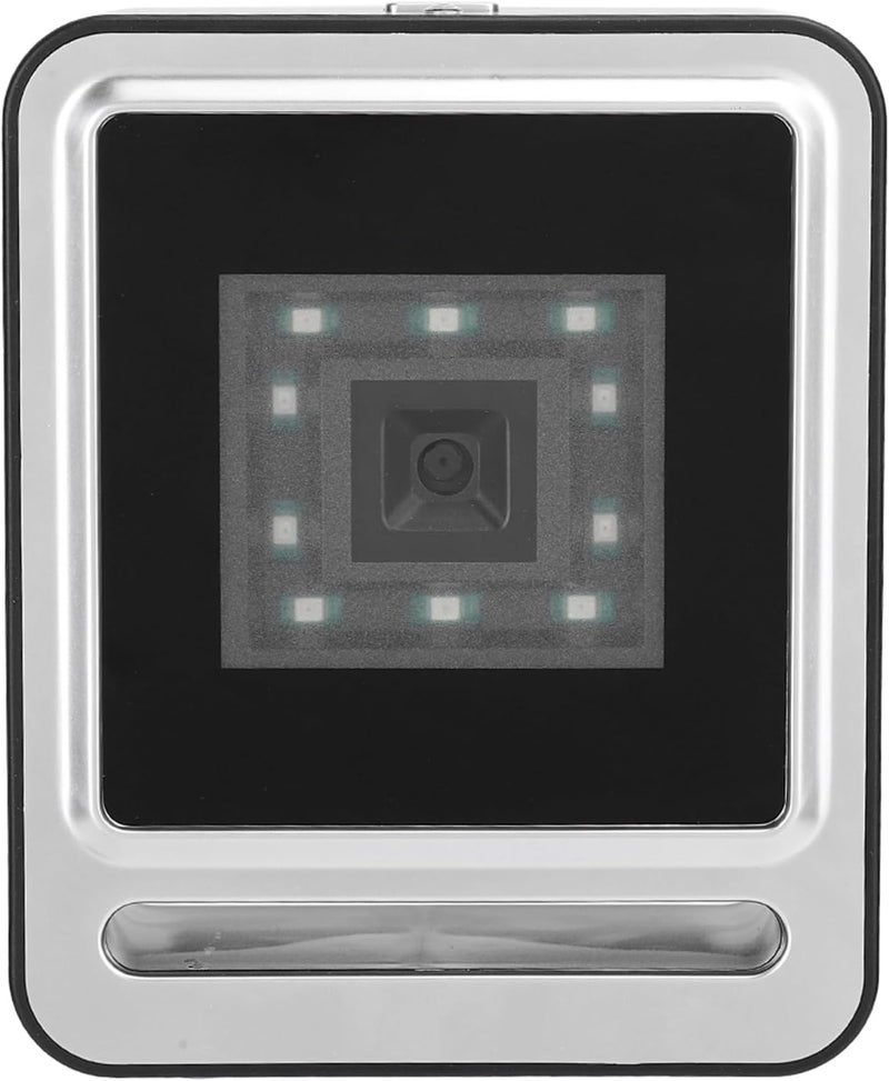 Dpofirs Barcode Reader QR Code Scanner with USB Cable for Supermarket (Silver) - Image 1