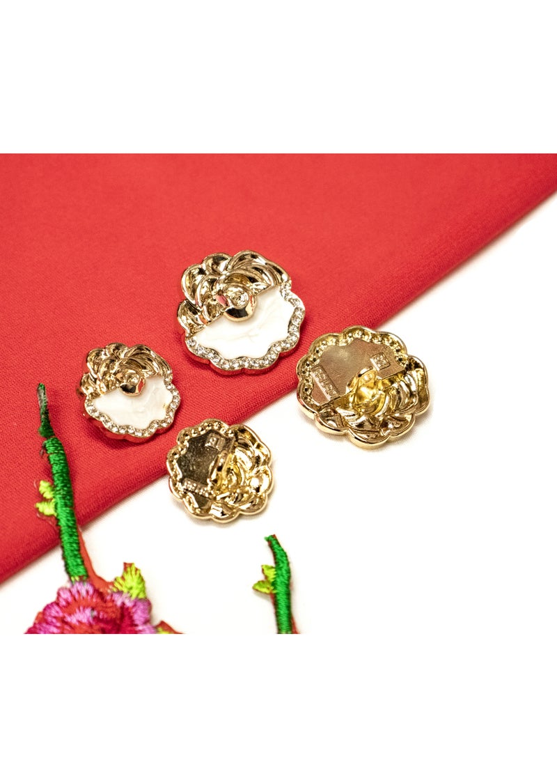 18 Pcs Rose Design Metal Buttons – Gold Hollow Flower Buttons for Coats, Dresses, Sewing & DIY Crafts (6pes 23mm & 12pes 18mm) - Image 4