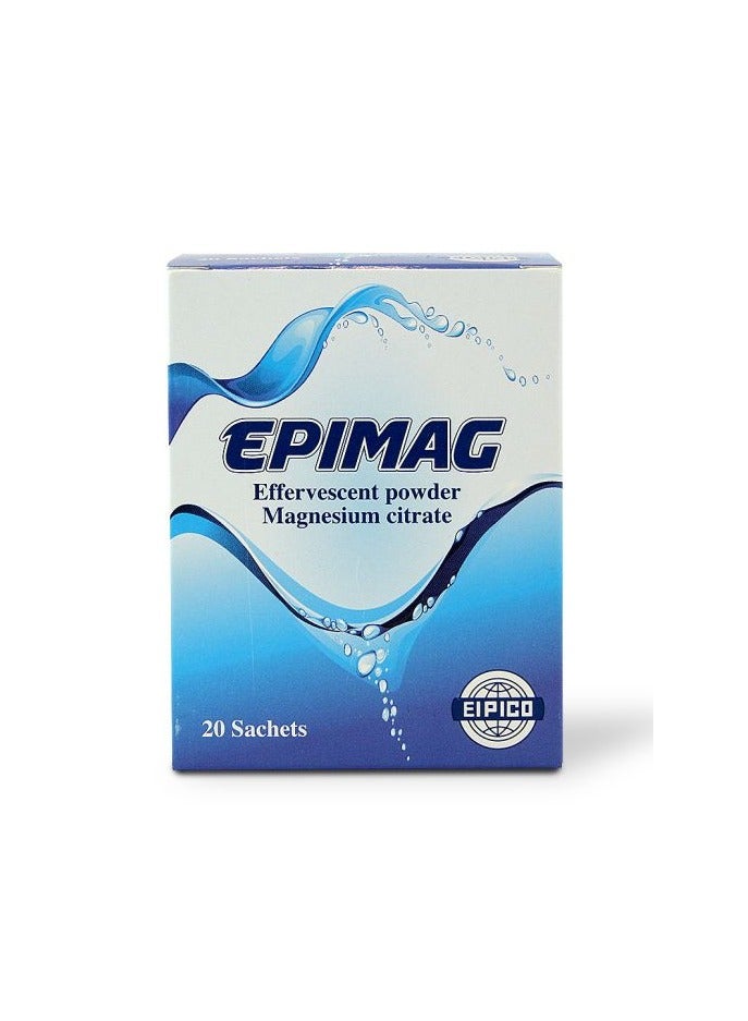 EPIMAG Effervescent Powder Magnesium Citrate - 20 Sachets - Image 1