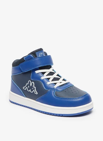 Kappa Boys High Top Sneakers with Hook and Loop Closure