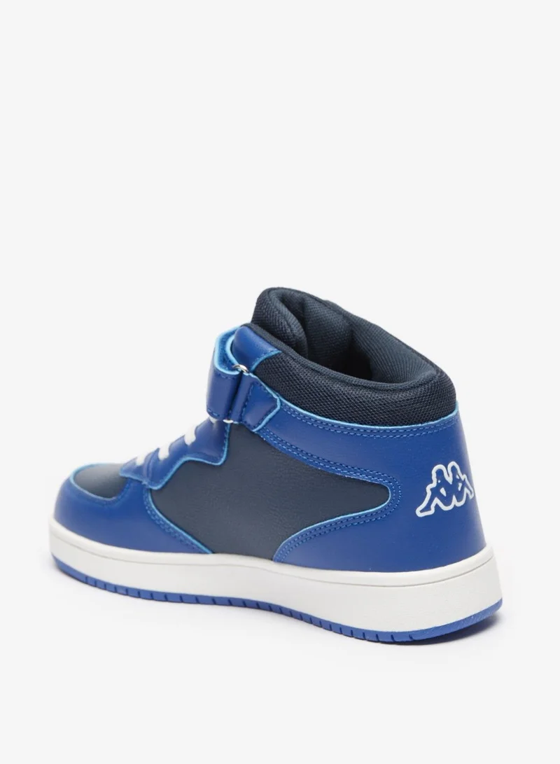 Kappa Boys High Top Sneakers with Hook and Loop Closure