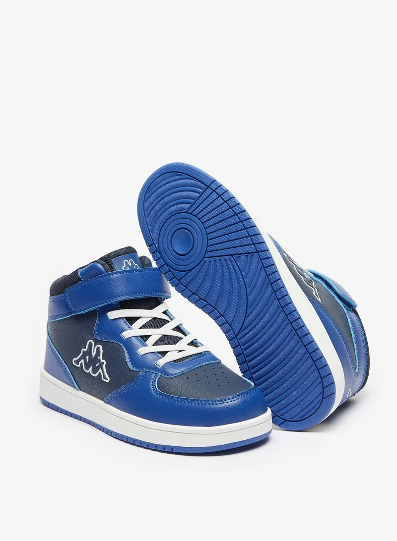 Kappa Boys High Top Sneakers with Hook and Loop Closure