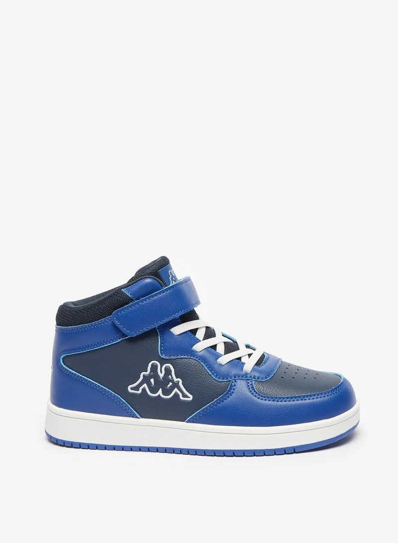 Kappa Boys High Top Sneakers with Hook and Loop Closure